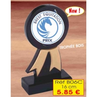 Trophée BOIS : Réf. BO6C - 16 cm